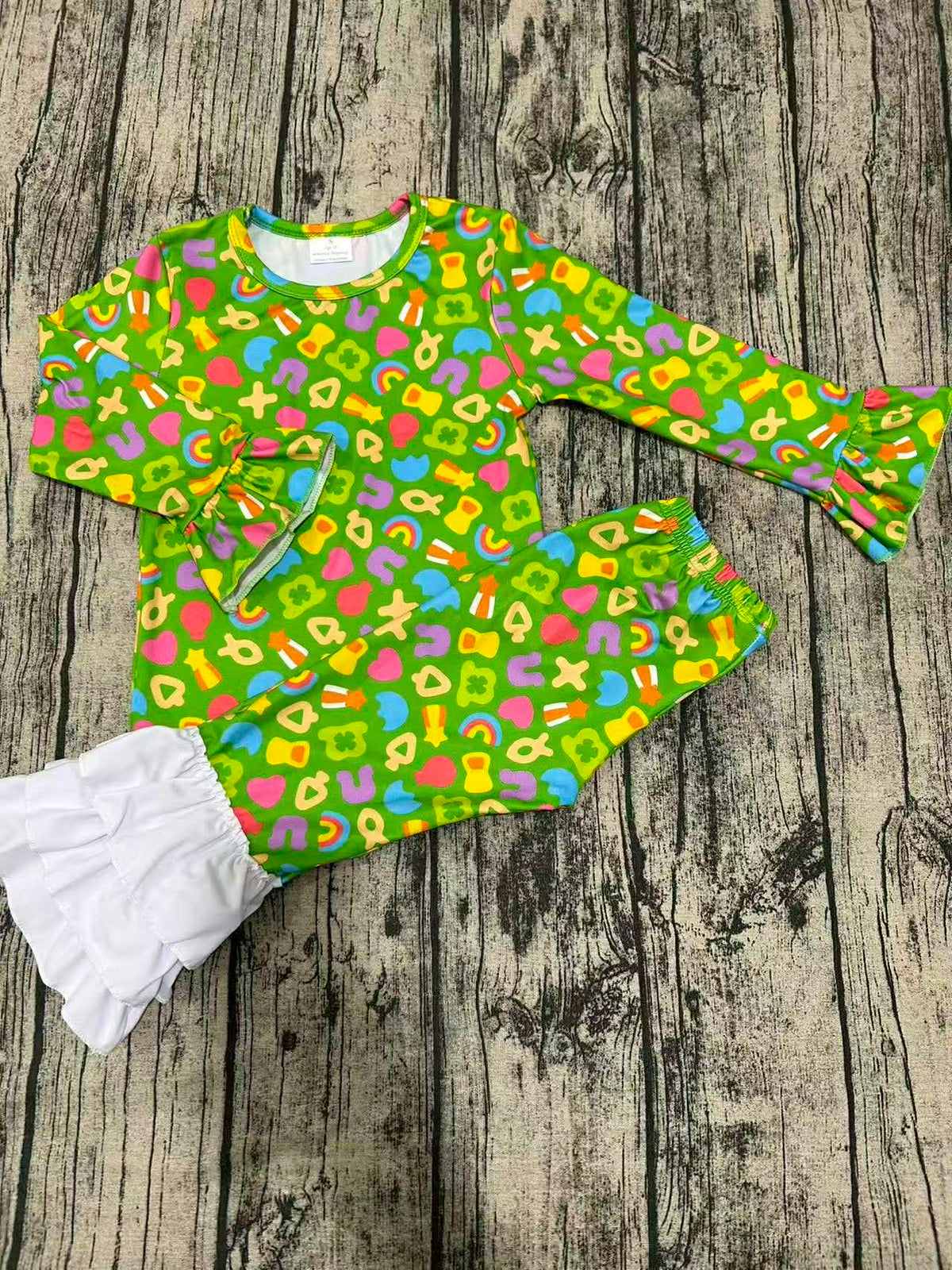 Lucky charm two piece ruffle set
