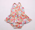 Floral seashell skirted romper