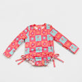 Tropical crab rash guard Swimsuit
