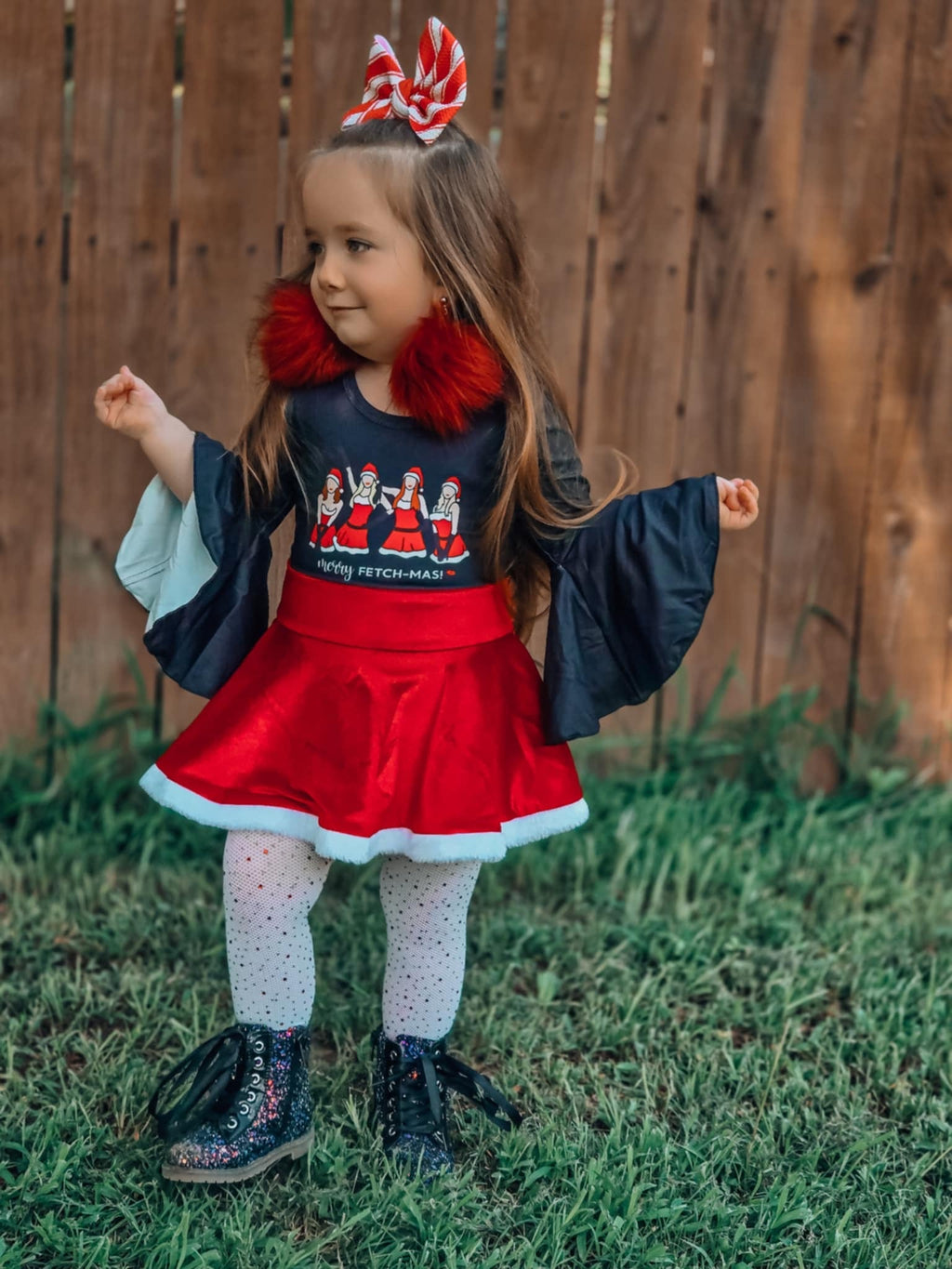 Christmas fetch skirted leo- One Piece