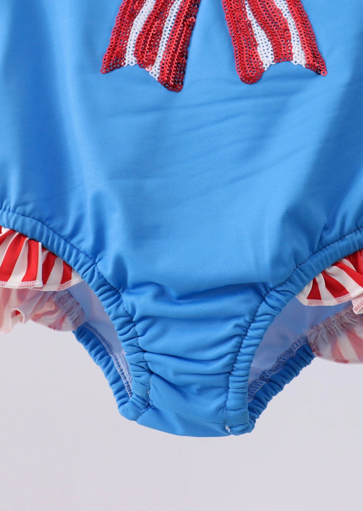 Sequin bow rash guard Swimsuit