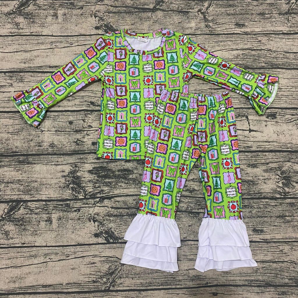 Christmas Classic two piece ruffle set
