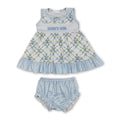 Sleeveless daddy's girl bow tunic bummies girls outfits