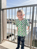 Checkered shamrock Short Sleeve T shirt