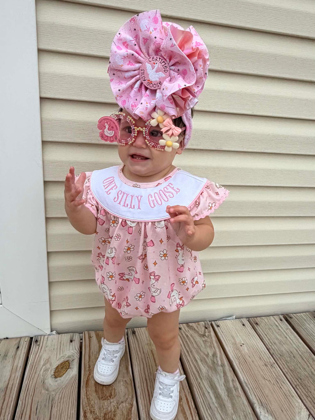 One silly goose romper