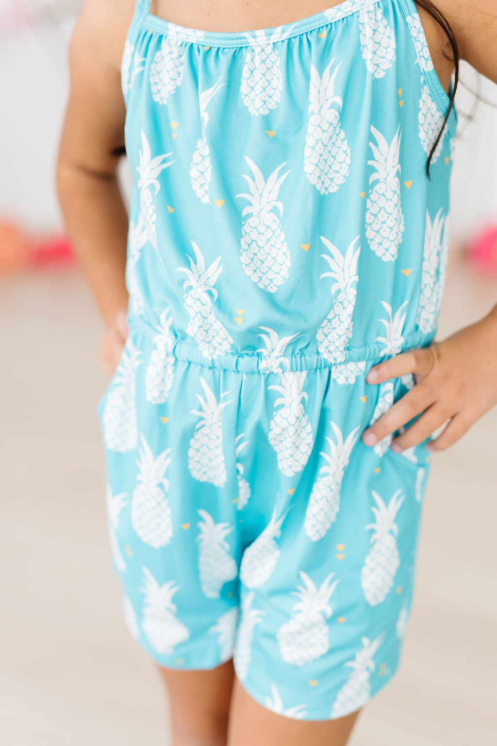 SALE Pineapple Party Strappy Play Romper
