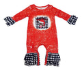 Bleached Merry Christmas leopard cow romper