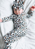 Fall leopard gown and headband set